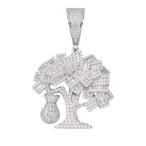 จี้กระเป๋าเงินแบบสั่งทำ CONCEPTION เงินแท้ 925 ประดับเพชรโมอิสซาไนต์  เครื่องประดับฮิปฮอปชุบทอง 14k สไตล์แร็ปเปอร์ สร้อยคอผู้ชาย - Product Image 5