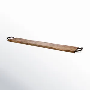 Plateau de service en bois d'acacia haut de gamme, plateau en bois fait main pour service en chambre d'hôtel de luxe, plateau de table basse en bois sûr, vente en gros - Product Image 1