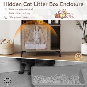 1 Pezzo Grande Lettiera per Gatti con Ripiani Espositivi e Contenitori - Accessorio Premium per il Comfort Felino - Product Image 5