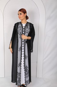 Elegante Abaya Larga de Encaje de Lujo, Diseño Único 2025, Fabricante Mayorista en China - Product Image 4
