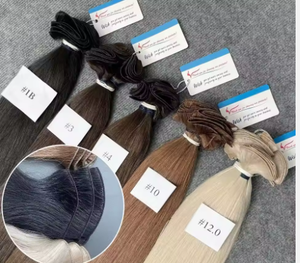 FLASH SALE 100% Vietnamese Human <b>Hair</b> Extensions Handtied Weft Straight High Quality Factory Price No Shedding No Tangled Silky - Product Image 6