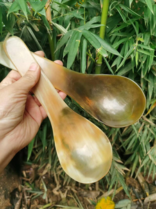 Cuchara de cuerno de vaca con mango pulido a espejo, nuevo diseño, cuchara de cuerno para servir en restaurantes, producto de alta calidad - Product Image 6