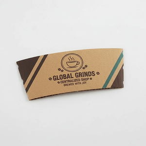 Fabricant vietnamien de manchons en papier kraft imprimés sur mesure pour gobelets à café et emballages de boissons, écologiques et compatibles micro-ondes - Product Image 1