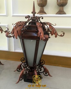 ST M THUT KHP Traditional Wrought Iron <b>Wall</b> Lamp E26 LED Ra90 Gold Multicolored Glass Shade Outdoor Rectangular Design <b>Remote</b> - Product Image 4