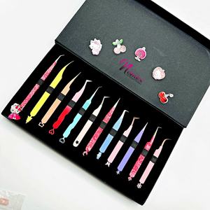 Pince à épiler professionnelle d'extension de cils de couleurs personnalisées gracieuses tous les types d'angle acceptent le logo personnalisé et la conception personnalisée - Product Image 4