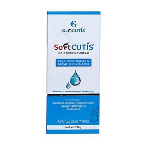 Crème hydratante Glocutis SoftCutis 100g, céramide, acide hyaluronique, non grasse, non comédogène, hydratant quotidien pour le visage - Product Image 1
