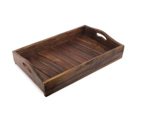 Plateau de service en bois léger mais robuste pour transporter facilement les aliments et les boissons à l'intérieur et à l'extérieur - Product Image 1