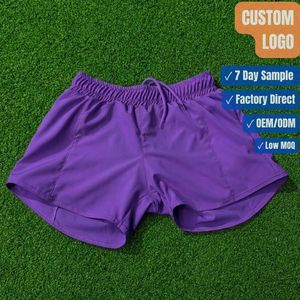 OEM Sportswear Curved Hem Athletic Shorts <b>Mesh</b> Liner Custom Brand Low MOQ Wholesale - Product Image 1