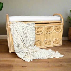 Joyful Rattan Toy <b>Storage</b> <b>Bench</b> Woven <b>Storage</b> <b>Bench</b> Decorative Seating <b>Bench</b> Multi Function <b>Bench</b> For Kids Room Organization - Product Image 5