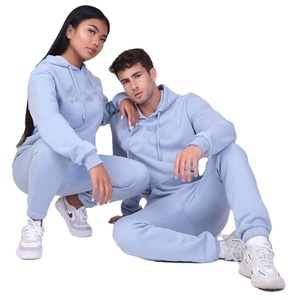 Chándal de alta calidad para hombre y mujer, traje deportivo 100% de algodón con logotipo personalizado, unisex, para entrenamiento y trotar - Product Image 1