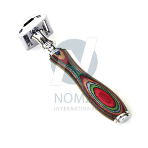 Men's Double Edge <b>Metal</b> Shaver Swedish Stainless Steel Twin Blade Safety Razor with Wood Handle Travel <b>Box</b> Face <b>Tools</b> - Product Image 5