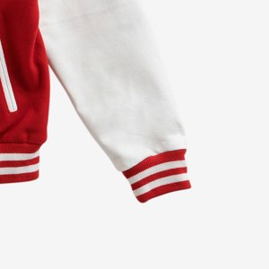 <b>Men's</b> Winter Varsity <b>Jacket</b> Woolen Fabric Eco-Friendly Breathable Windproof Thick High Street Style Patchwork Front OEM Service - Product Image 6