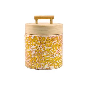 <b>Bamboo</b> Storage <b>Container</b> with Mother of Pearl Inlay Handmade Decorative Jar with Lid for Dry Food Tea Coffee Storage - Product Image 5