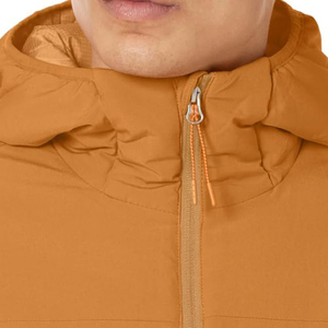 Veste coupe-vent unisexe à capuche slim en toile, motif patchwork, style urbain, coque avant en nylon/acrylique, pour l'hiver - Product Image 1