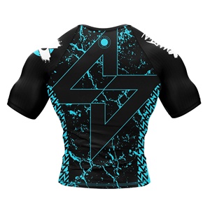 เสื้อรัดกล้ามเนื้อ MMA คุณภาพสูง ออกแบบเองได้ตามต้องการ สำหรับนักกีฬาอาชีพ สั่งซื้อได้รวดเร็ว! พิมพ์ลาย BJJ แบบซับลิเมชั่นบนผ้าโพลีเอสเตอร์/ไนลอน Fortleo - Product Image 3