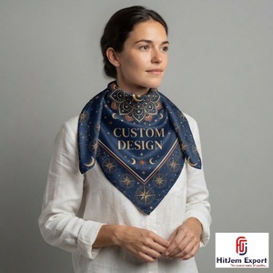 Pañuelo Cuadrado de Seda con Estampado Personalizado a la Moda, Fabricante y Proveedor Textil de Marca Privada OEM ODM - Product Image 6