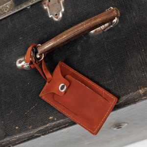 Genuine Leather Luggage <b>Tags</b> Custom Logo Privacy Flap Travel Bag <b>Tags</b> Luxury <b>Suitcase</b> Labels Wholesale LMP-0289 - Product Image 1