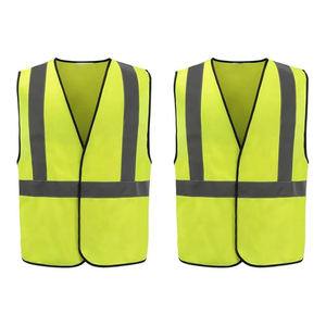 Chaleco Reflectante de Alta Visibilidad con Certificación ANSI, Ligero, de Malla, para Trabajo en Construcción, Exteriores y Nocturno - Product Image 1