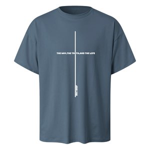 เสื้อยืดแขนสั้นผู้ชายทรงโอเวอร์ไซส์ ผ้าเจอร์ซีย์ 100% คอตตอน พิมพ์ลายด้านหน้า เป็นมิตรต่อสิ่งแวดล้อม ระบายอากาศได้ดี น้ำหนัก 220 กรัม - Product Image 5