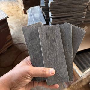 Material Rectangular de Cuerno de Búfalo Natural Negro Rayado para Empuñaduras de Cuchillos - Product Image 2