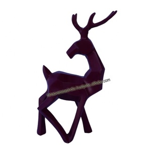 Sculpture de cerf décorative en aluminium Figurine de cerf debout en métal pour centres de table de restaurant hôtel - Product Image 6