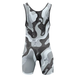 Combinaison de lutte pour femmes, motif camouflage sur le devant, une pièce, arts martiaux, spandex, polyester, équipement de compétition de grappling, séchage rapide - Product Image 5