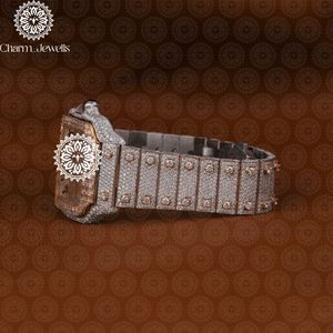Reloj Mecánico de Lujo para Hombre Charm Jewells, Caja de Acero Inoxidable de 40 mm, Esfera de Cristal de Zafiro, Bisel con Diamantes, Fecha Automática, Resistente al Agua 10 Bar - Product Image 5