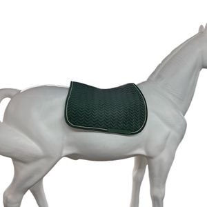 Tapis de selle en velours polyester matelassé en V, absorbant les chocs, pour concours d'équitation - Product Image 3