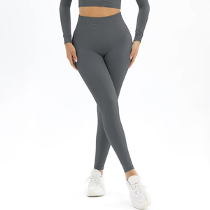 Pantalones de Yoga Personalizados al por Mayor, Leggings Deportivos para Mujer, Cintura Elástica Informal, para Correr, Hacer Ejercicio y Yoga - Product Image 4