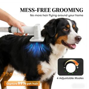 Aspiratore e Asciugatore per Toelettatura Cani con Alimentazione a Batteria, in Materiale ABS, Pettini per Rimozione Peli Animali Domestici, Strumenti per la Toelettatura di Piccoli Animali - Product Image 5