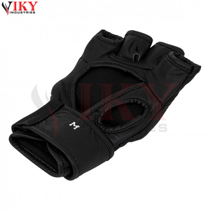 Guantes de Entrenamiento de MMA Minimalistas Negros Lisos de Cuero Genuino, Reutilizables, OEM, ODM, del Mejor Proveedor, Duraderos, Modernos y de Última Tendencia - Product Image 6