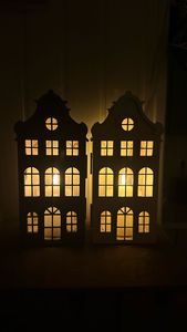ของตกแต่งบ้านรูปทรงบ้านโลหะสไตล์วินเทจ งานฝีมือประดับตกแต่ง - Product Image 4