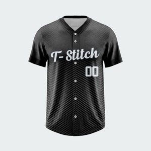 Camiseta de Béisbol con Costuras en T, Impresión por Transferencia de Calor, Degradado Rosa y Negro, Manga Corta, Cuello en V para Hombre, Antibacteriana y Ecológica - Product Image 3