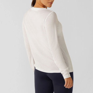 2026 Seamless Knitted <b>Long</b> Sleeve Shirt Wholesale Factory Price Solid Color Gym Women Training Wear Eco-Friendly Shirt - Product Image 2