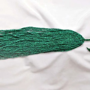 Perles de malachite lisses en forme de rondelle 3mm 3.5mm, prix de gros, en vrac, pour la fabrication de bijoux et de bracelets. - Product Image 6
