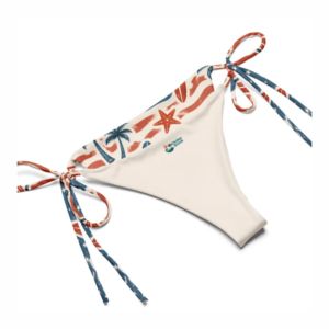 Dry Camo Print Beachwear Summer Mesh Swim Trunks for <b>Men</b> and Tie-Side <b>Bikini</b> for Women - Product Image 3