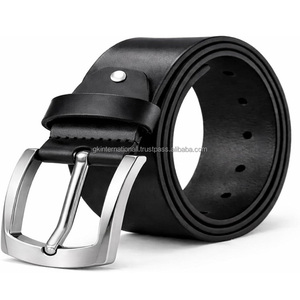 Nouvelle ceinture en cuir de vachette pleine fleur pour homme, en cuir véritable, style rétro décontracté, tendance indienne, avec boucle à ardillon, directement de l'usine. - Product Image 1