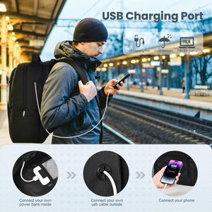 ODM Factory Fashion <b>Laptop</b> Travel <b>Backpack</b> Unisex Business Computer USB Charging Port Fits 156 <b>Laptop</b> - Product Image 5