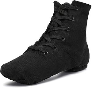 Baifa Canvas Jazz Shoes for Woman Black Jazz <b>Dance</b> Shoes Jazz Boots for Women Girls Adult Womens Jazz <b>Dance</b> Boots Lace Up - Product Image 1