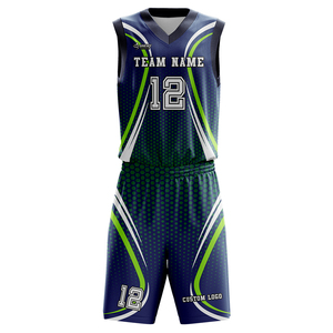 Custom Men's Basketball Jersey and Shorts Set 100% Polyester Breathable Lightweight <b>Athletic</b> Team Sportswear with Elastic Waist - Product Image 2