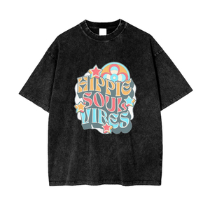 เสื้อยืดคอตตอนวินเทจพรีเมียมทรงโอเวอร์ไซส์ แขนสั้น คอกลม พิมพ์ลาย สไตล์สตรีทแวร์ ล้างสีแบบแอซิดวอช สำหรับผู้ชาย - Product Image 3