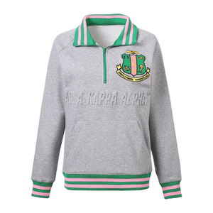 Sudadera AKA con Cierre de Cremallera, Unisex, Gris Verde, Felpa Premium, Estilo Casual Deportivo, Color Gris Verde - Product Image 4