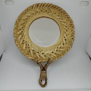 Espejos de pared de madera de bambú con fibra natural tejida y marcos de espejo, OEM, personalizados, venta al por mayor |   Aqdus Saleem India - Product Image 1