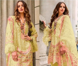 ชุดสูท2021สำหรับงานแต่งงานล่าสุดชุดสูทยาวสไตล์ยาวทำจากผ้าปูสไตล์ปากีสถานปากีสถานปากีสถาน - Product Image 4