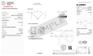 เพชรทรงเอเมอรัลด์ 4.50 กะรัต CVD เพาะเลี้ยงในห้องปฏิบัติการ ได้รับการรับรองจาก IGI สี D ความสะอาดระดับ VS1 ผลิตขึ้นเพื่อการฝังในเครื่องประดับชั้นดี - Product Image 2