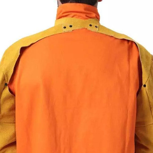 Manchon de soudeur en cuir de vachette fendu, résistant à la chaleur, extension d'épaule, protection des bras résistante à la chaleur et aux étincelles pour le soudage - Product Image 2