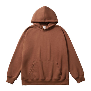 Dual <b>Stitch</b> Border <b>Hoodie</b> Men Reinforced Cuff Alignment Plain Color Solid Yarn Soft Cotton Overwears Supply - Product Image 5