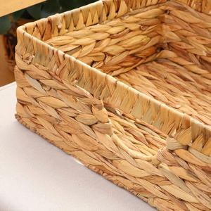 New Latest Design Water Hyacinth Wicker <b>Basket</b> <b>Storage</b> Unique Water Hyacinth Braided Natural Decor Home Bedroom - Product Image 4