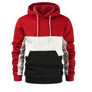 Nouveau sweat-shirt d'hiver pour homme, style color block, 100% coton, style européen et américain, sweat-shirt sport décontracté - Product Image 1