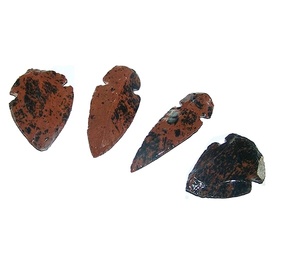 Puntas de Flecha de Obsidiana de Caoba India Natural Talladas a Mano de 1.5 Pulgadas, Venta al por Mayor en Línea, Amayra Crystals Exports, Gujarat, India - Product Image 1